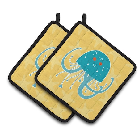Carolines Treasures Jellyfish Pair of Pot Holders BB6767PTHD